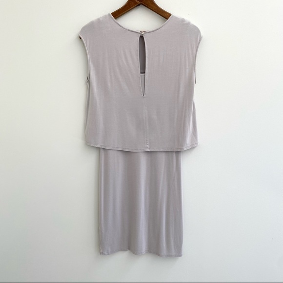 Three dots gray two piece top and tank dress set viscose jersey stretch small - Picture 4 of 7